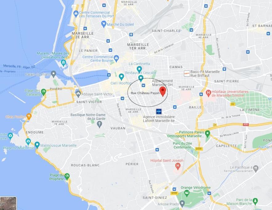 Apartmán Super T2 Proche Du Cours Julien Marseille Exteriér fotografie